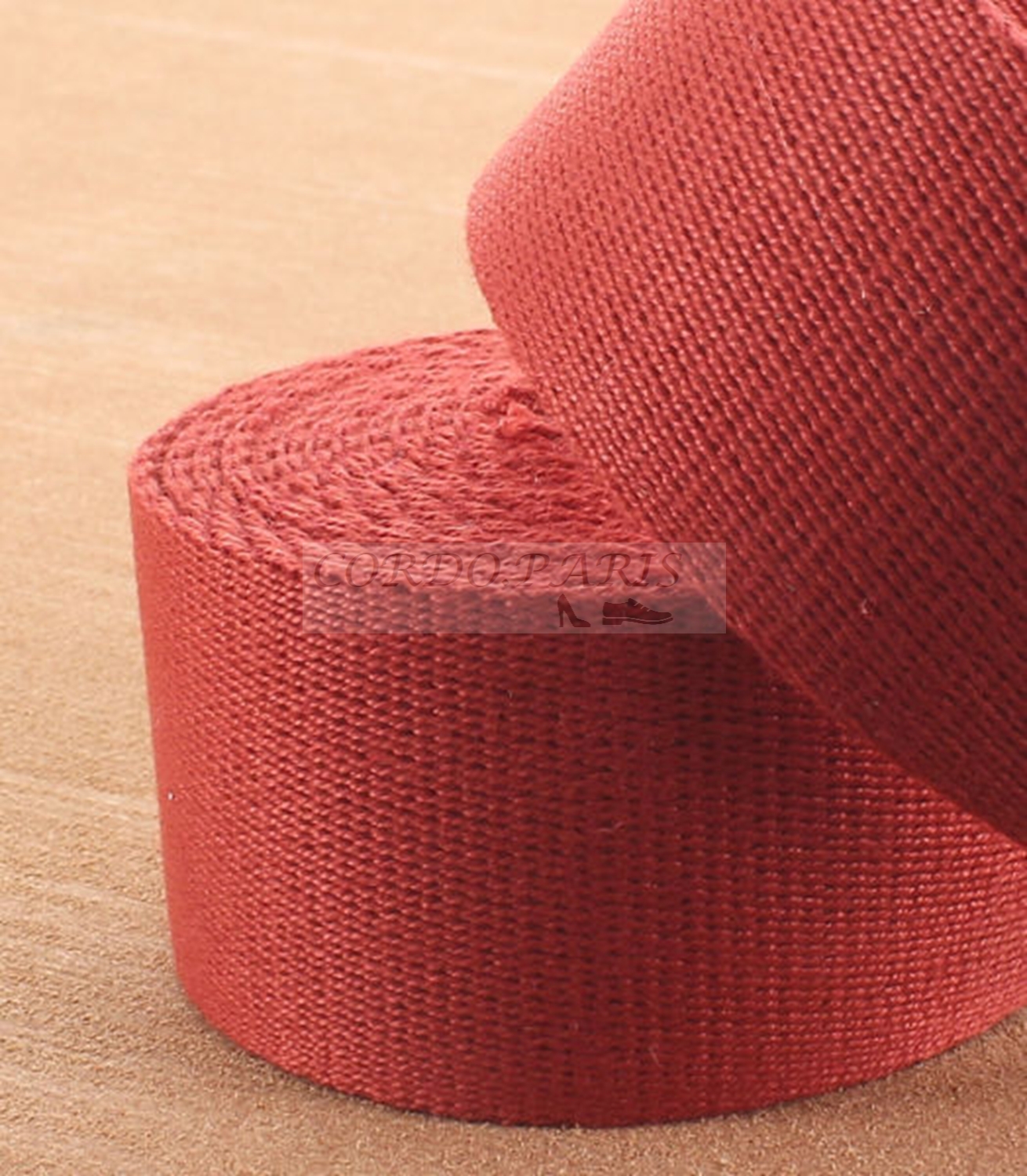 SANGLE POLYCOTON ROUGE LARGEUR 40 mm