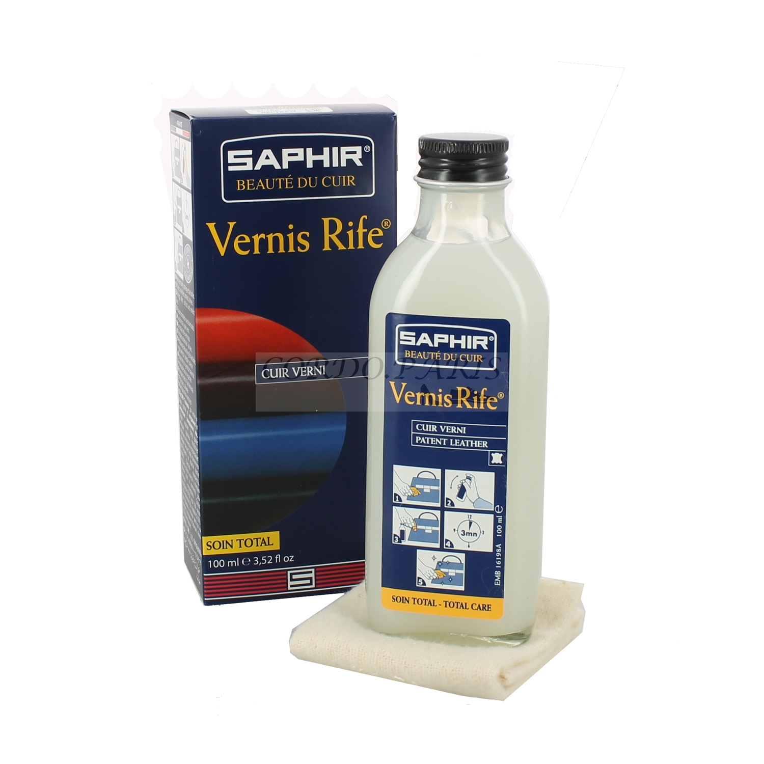 CUIR VERNIS RIFE SAPHIR