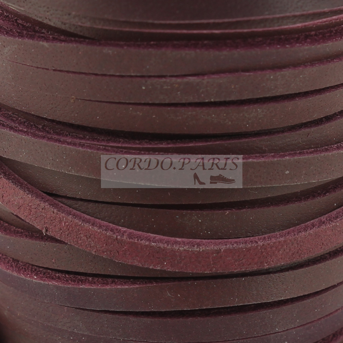 LACET CUIR BORDEAUX CHAUSSURES BATEAU