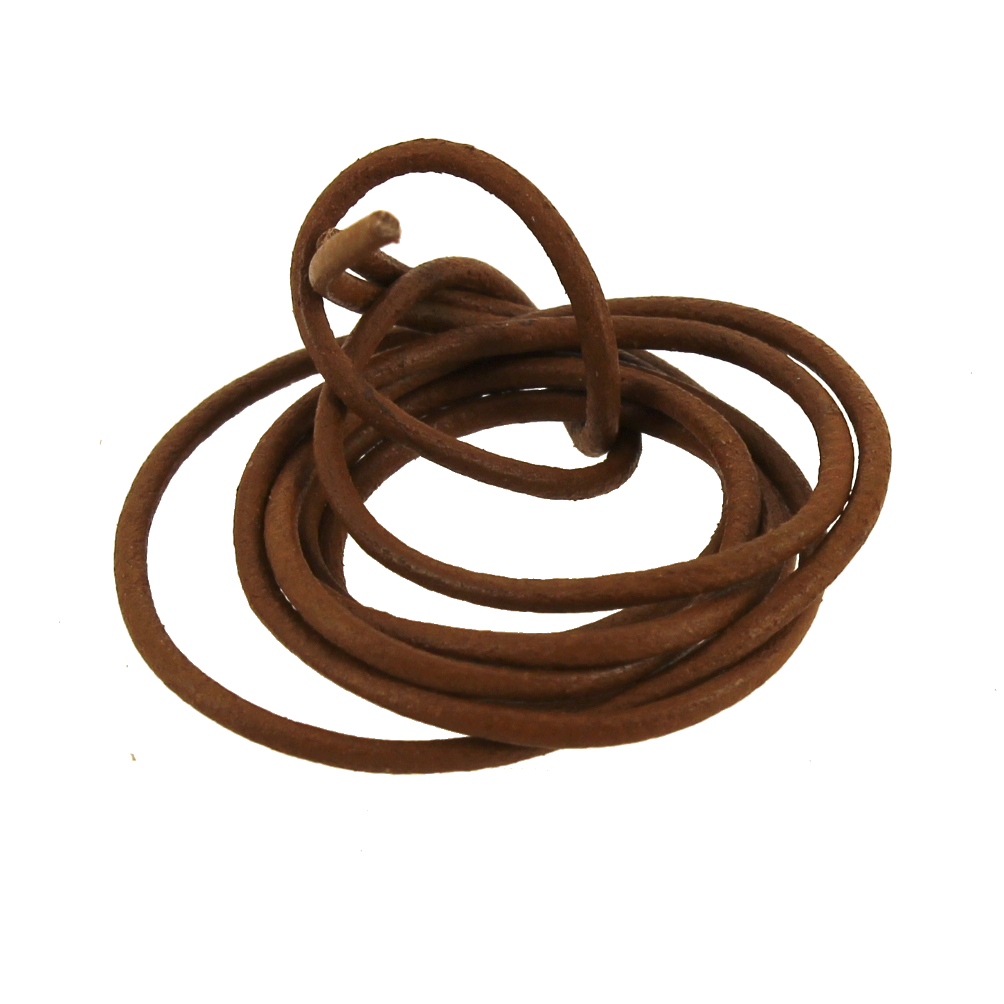 LACET CUIR ROND MARRON CLAIR